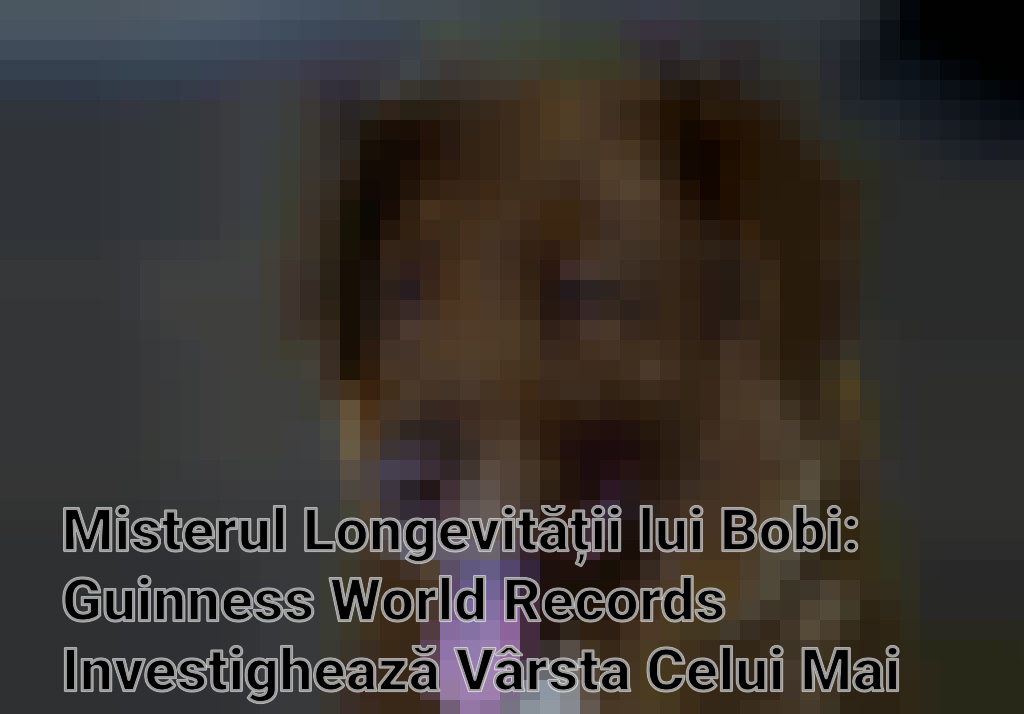 Misterul Longevității lui Bobi: Guinness World Records Investighează Vârsta Celui Mai Bătrân Câine din Lume Imagini
