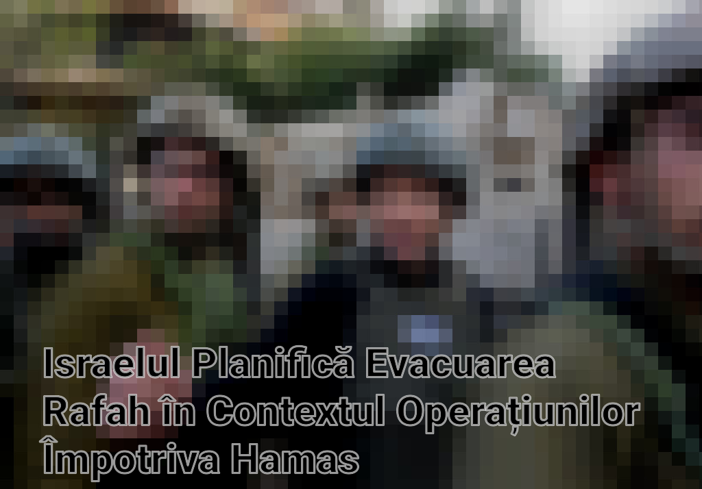 Israelul Planifică Evacuarea Rafah în Contextul Operațiunilor Împotriva Hamas Imagini