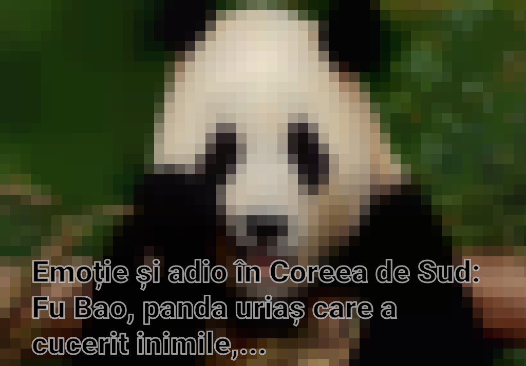 Emoție și adio în Coreea de Sud: Fu Bao, panda uriaș care a cucerit inimile, se întoarce în China