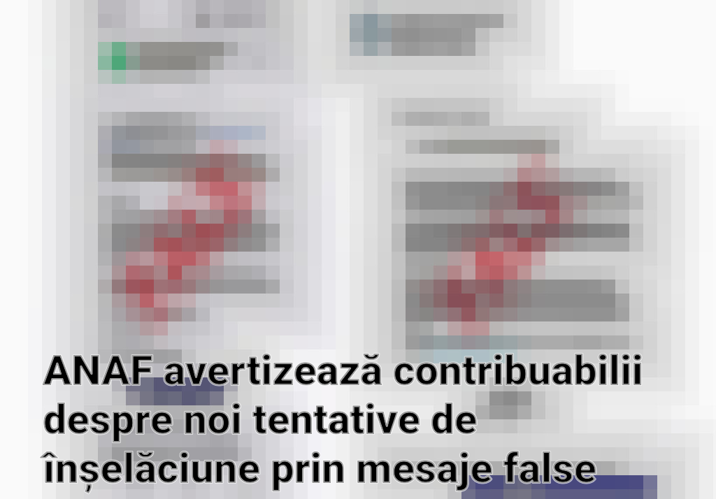 ANAF avertizează contribuabilii despre noi tentative de înșelăciune prin mesaje false