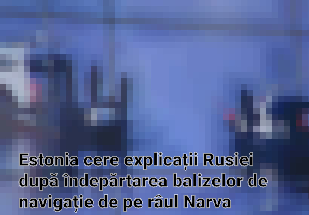 Estonia cere explicații Rusiei după îndepărtarea balizelor de navigație de pe râul Narva Imagini