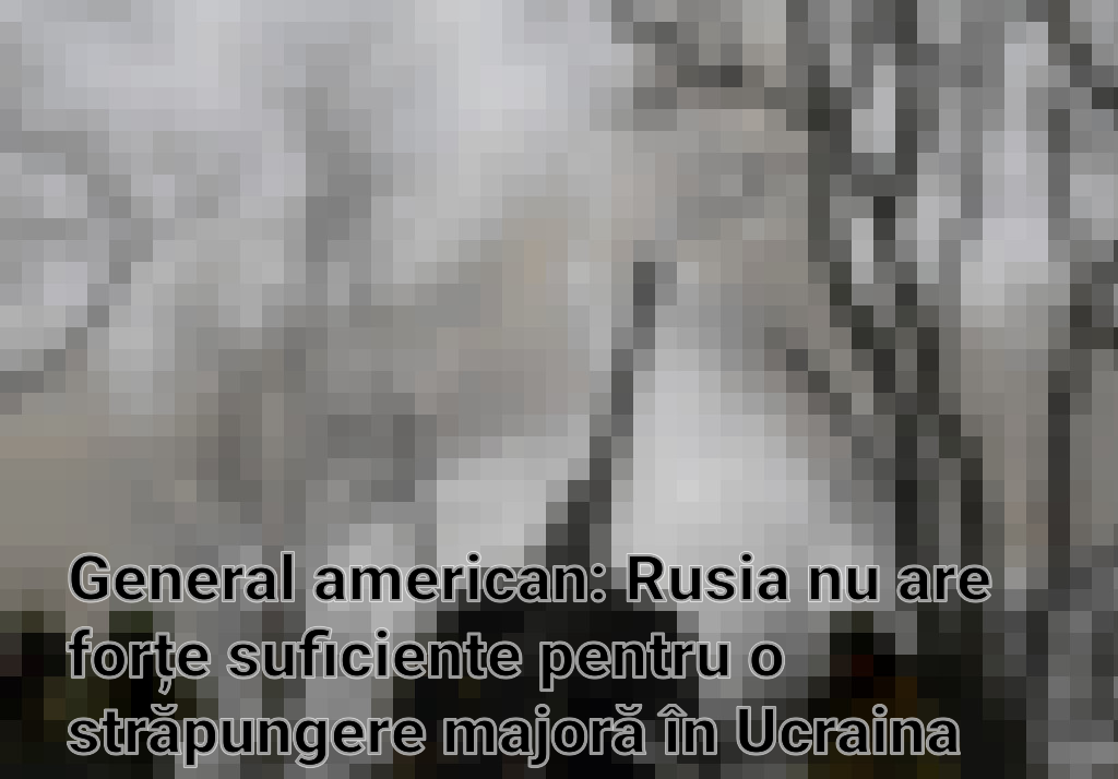 General american: Rusia nu are forțe suficiente pentru o străpungere majoră în Ucraina Imagini