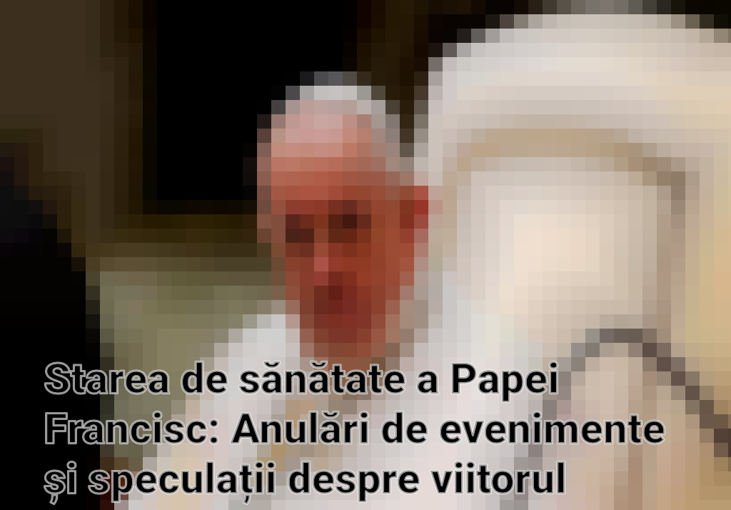 Starea de sănătate a Papei Francisc: Anulări de evenimente și speculații despre viitorul pontificatului