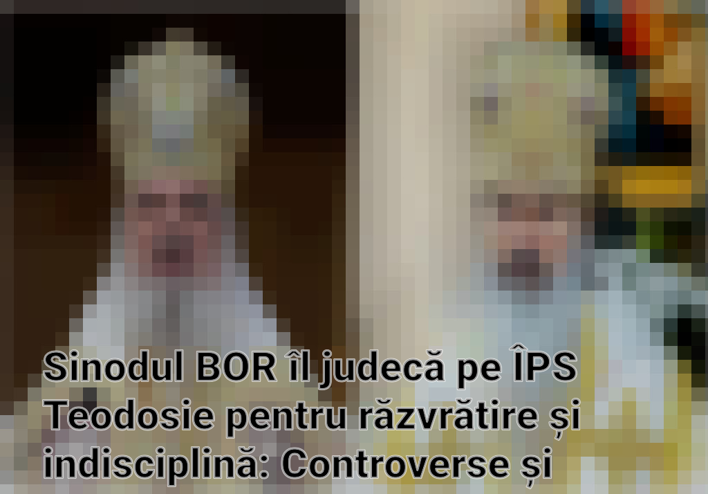 Sinodul BOR îl judecă pe ÎPS Teodosie pentru răzvrătire și indisciplină: Controverse și insistențe pentru Mitropolia Tomisului Imagini