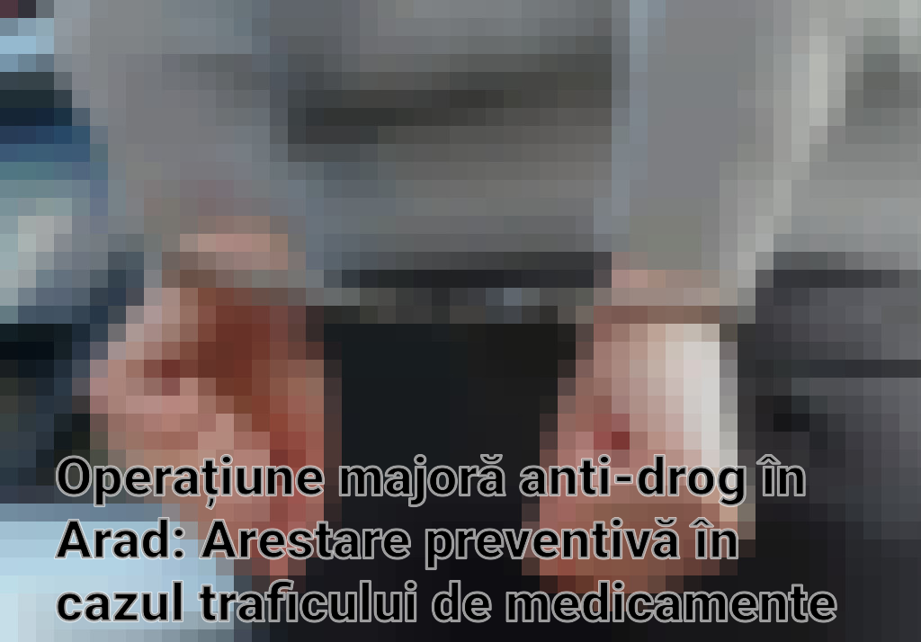 Operațiune majoră anti-drog în Arad: Arestare preventivă în cazul traficului de medicamente controlate Imagini