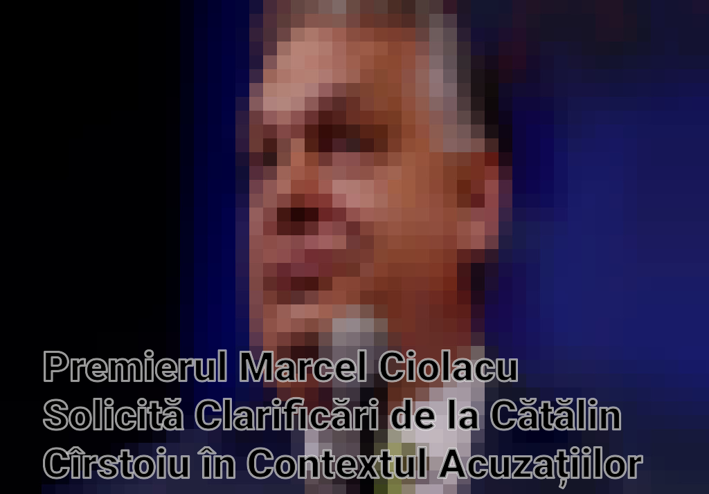 Premierul Marcel Ciolacu Solicită Clarificări de la Cătălin Cîrstoiu în Contextul Acuzațiilor Aduse Imagini