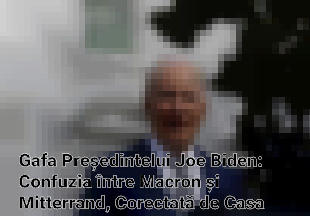 Gafa Președintelui Joe Biden: Confuzia între Macron și Mitterrand, Corectată de Casa Albă Imagini