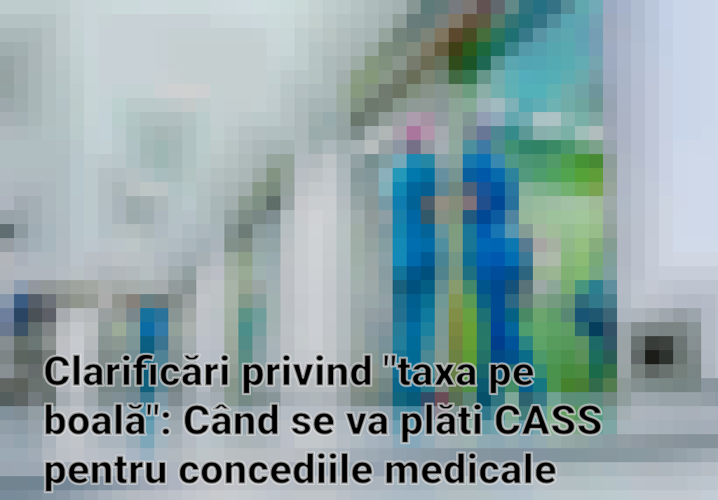 Clarificări privind "taxa pe boală": Când se va plăti CASS pentru concediile medicale