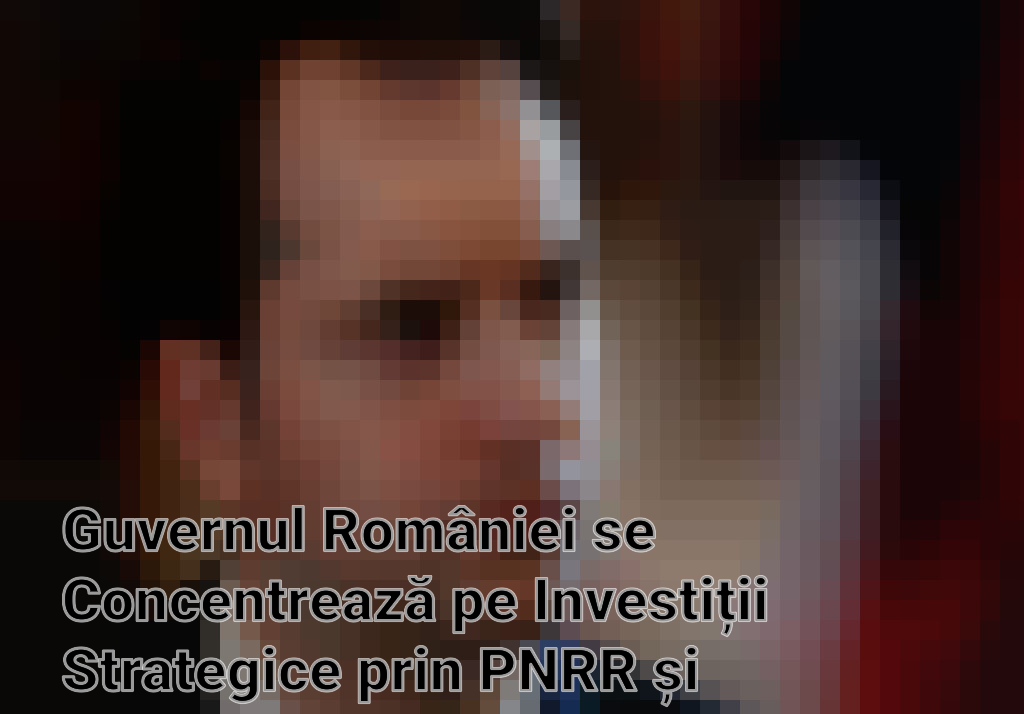 Guvernul României se Concentrează pe Investiții Strategice prin PNRR și Anticipează Creșterea Economică