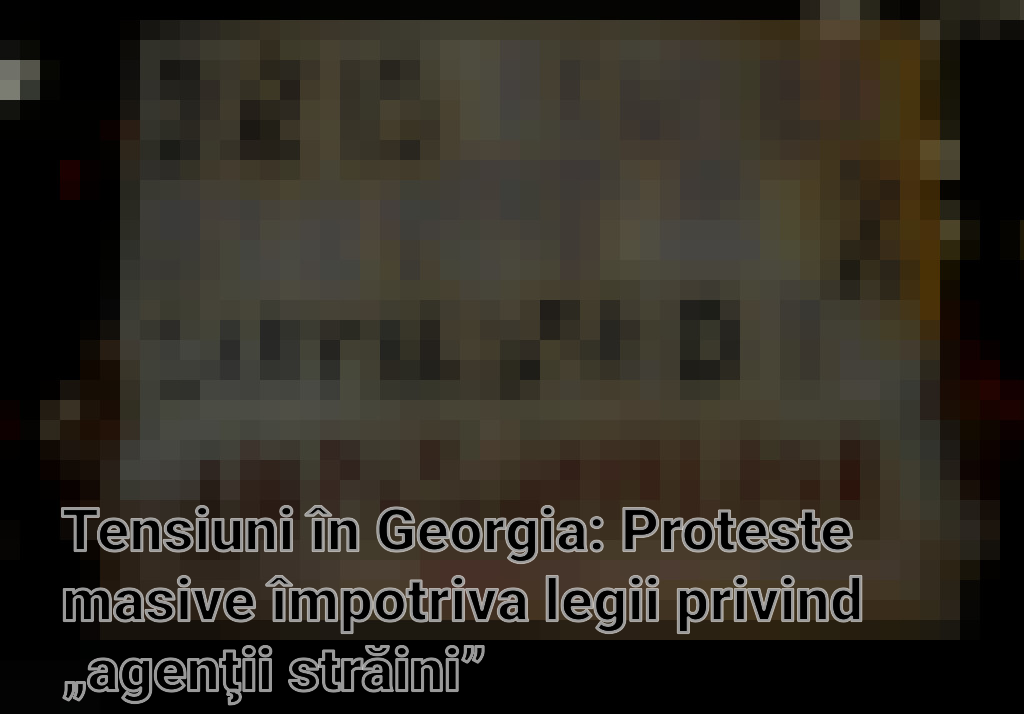 Tensiuni în Georgia: Proteste masive împotriva legii privind „agenţii străini” Imagini