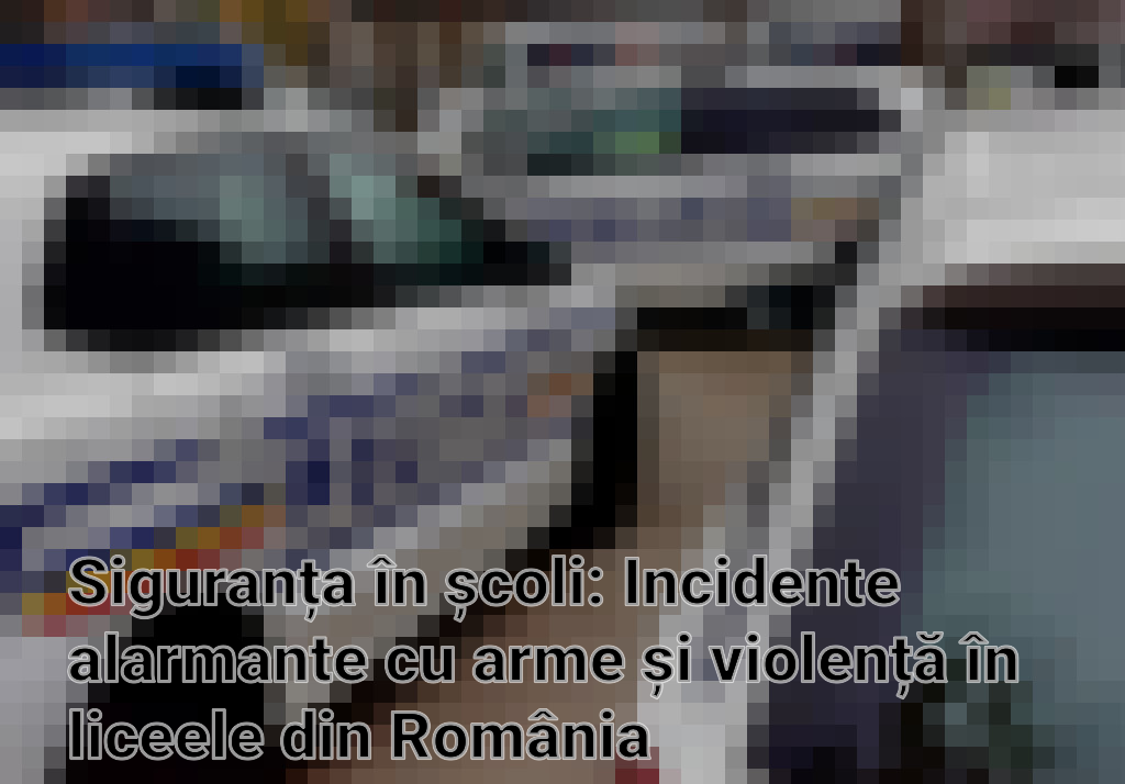 Siguranța în școli: Incidente alarmante cu arme și violență în liceele din România