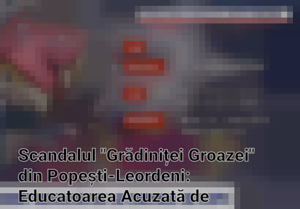 Scandalul "Grădiniței Groazei" din Popești-Leordeni: Educatoarea Acuzată de Agresiune, Sub Control Judiciar Imagini