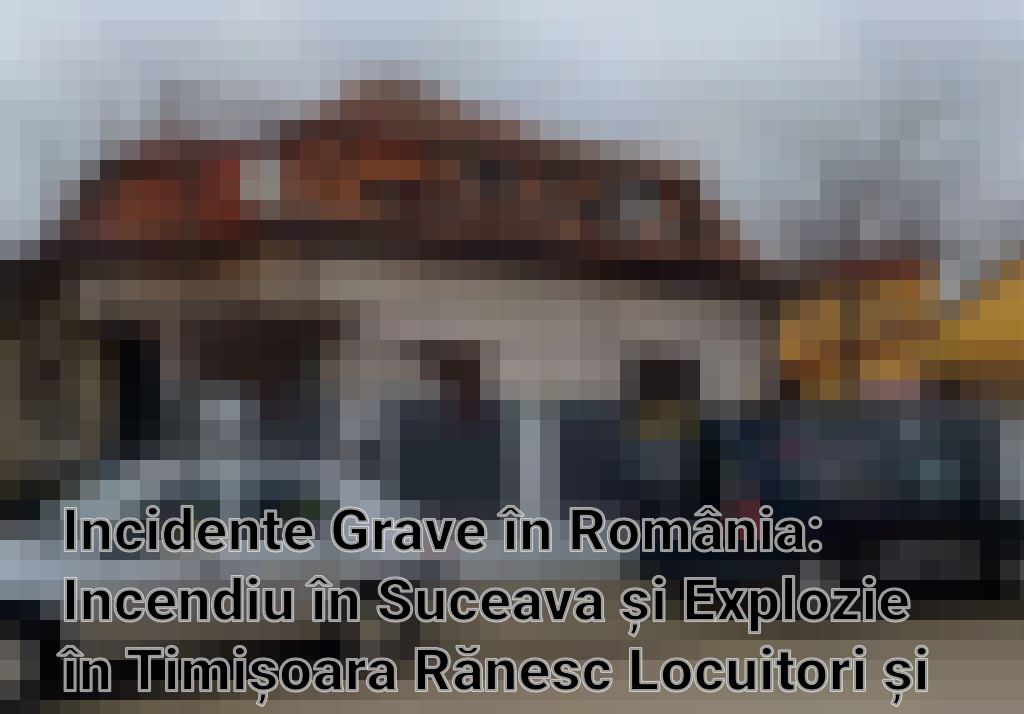 Incidente Grave în România: Incendiu în Suceava și Explozie în Timișoara Rănesc Locuitori și Avariază Clădiri