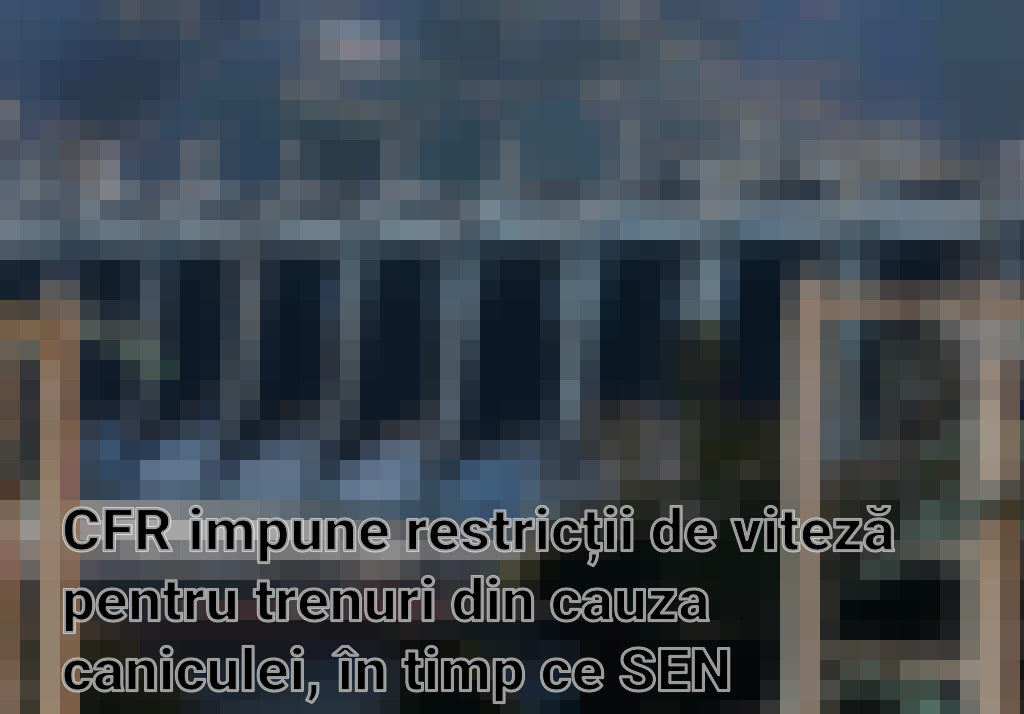 CFR impune restricții de viteză pentru trenuri din cauza caniculei, în timp ce SEN asigură stabilitatea în ciuda temperaturilor extreme