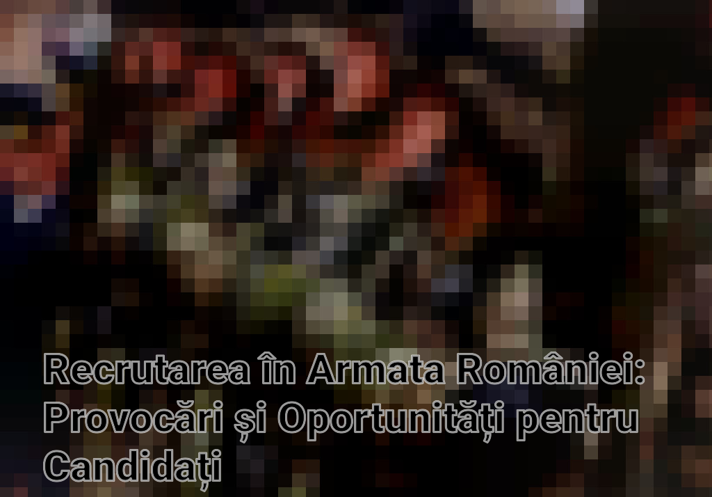 Recrutarea în Armata României: Provocări și Oportunități pentru Candidați Imagini