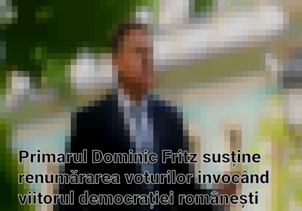 Primarul Dominic Fritz susține renumărarea voturilor invocând viitorul democrației românești Imagini