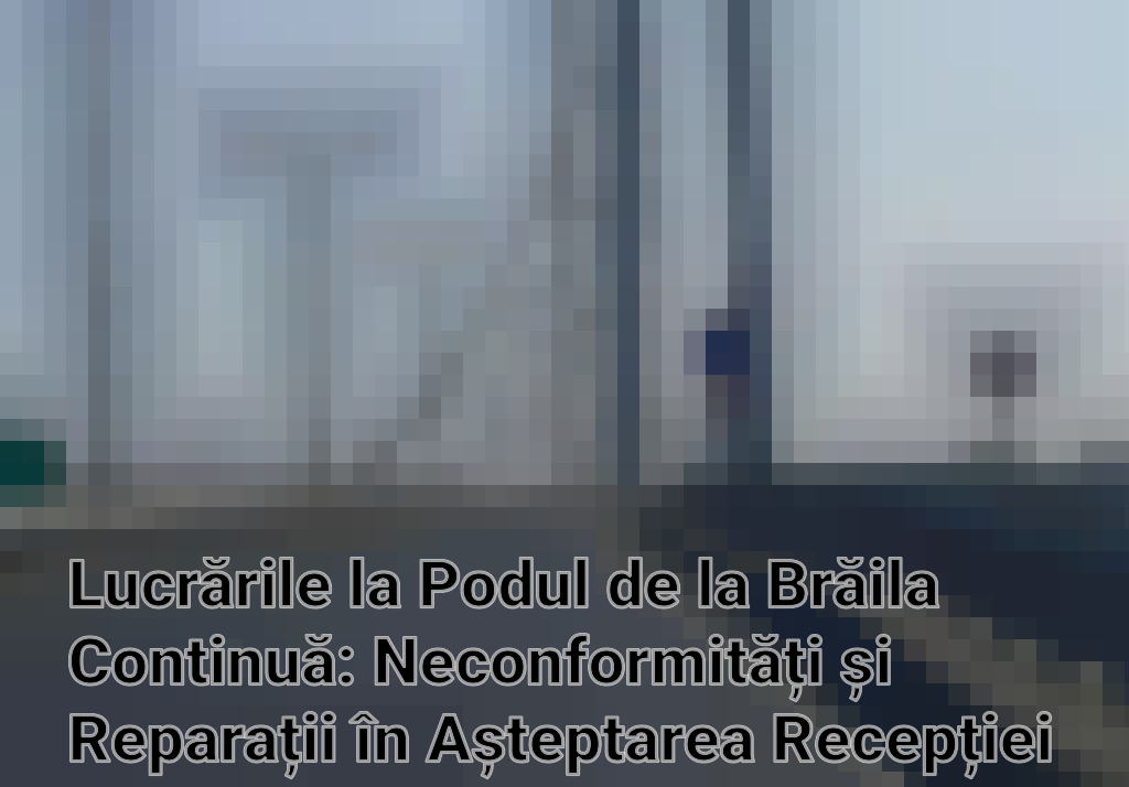 Lucrările la Podul de la Brăila Continuă: Neconformități și Reparații în Așteptarea Recepției Imagini