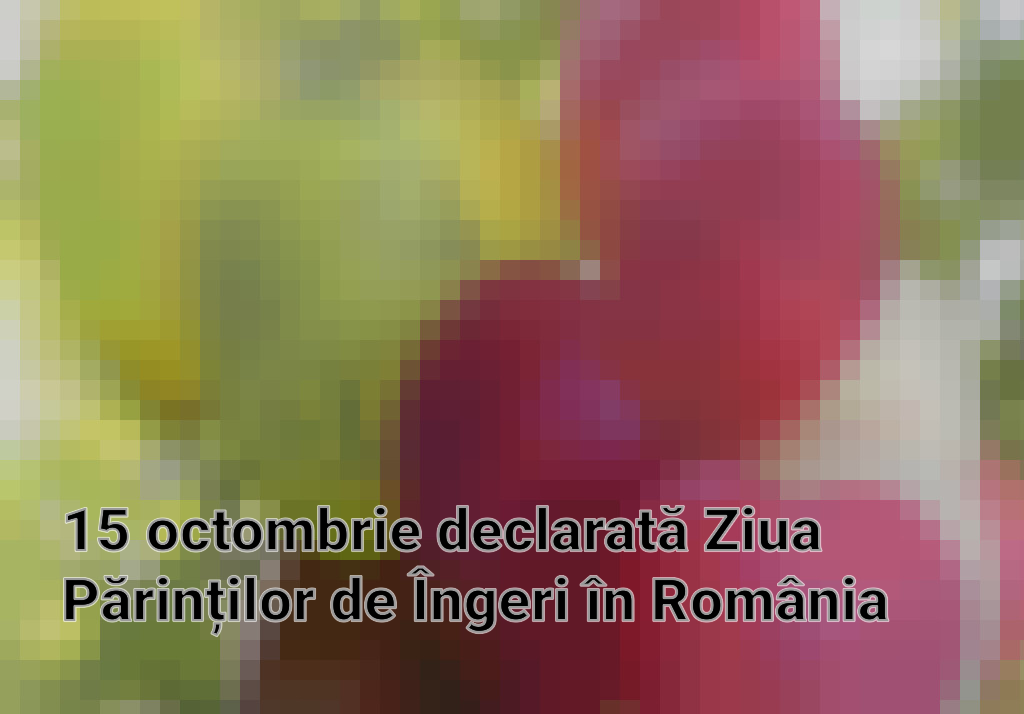 15 octombrie declarată Ziua Părinților de Îngeri în România Imagini