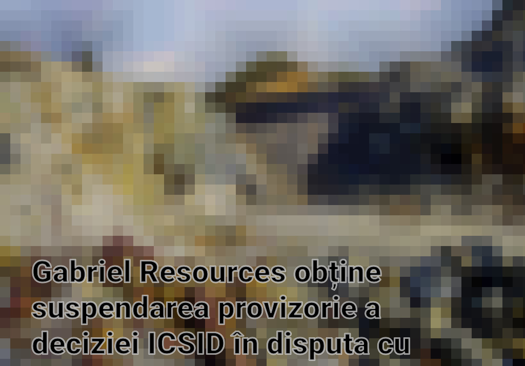 Gabriel Resources obține suspendarea provizorie a deciziei ICSID în disputa cu România