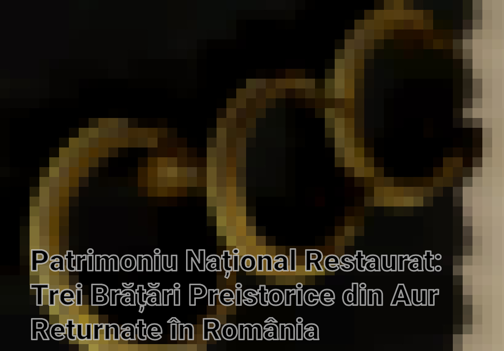 Patrimoniu Național Restaurat: Trei Brățări Preistorice din Aur Returnate în România