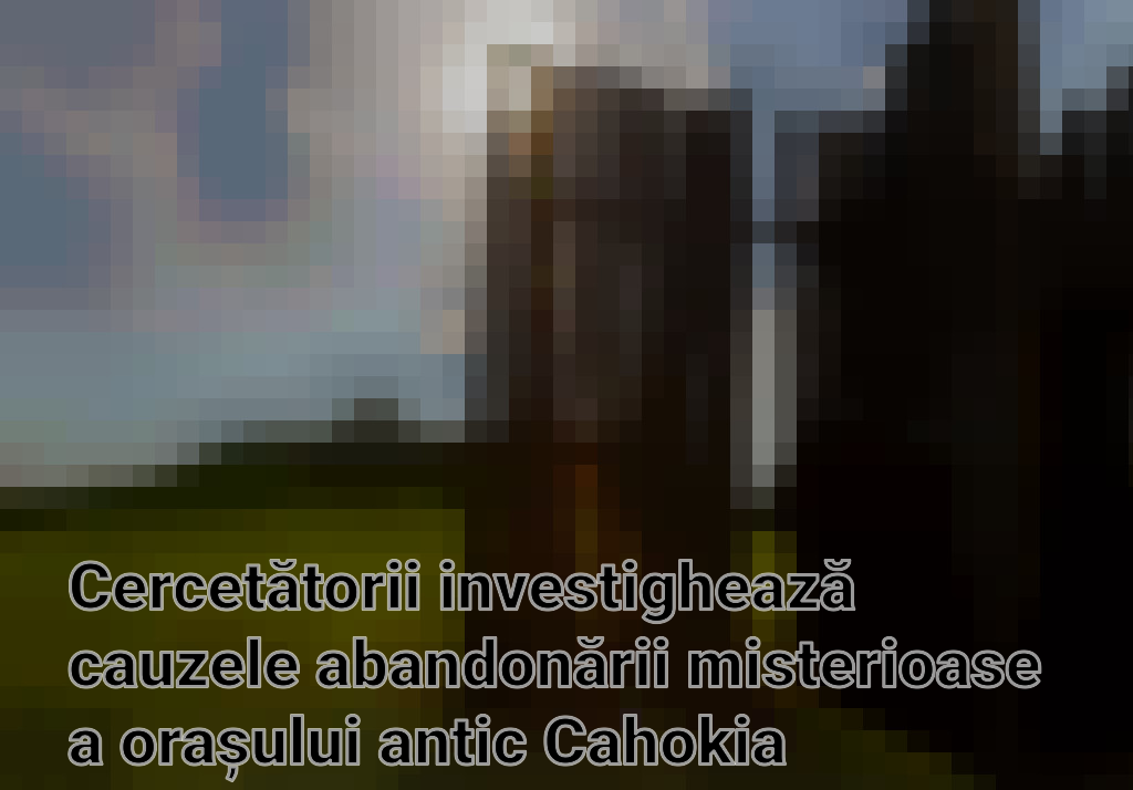 Cercetătorii investighează cauzele abandonării misterioase a orașului antic Cahokia