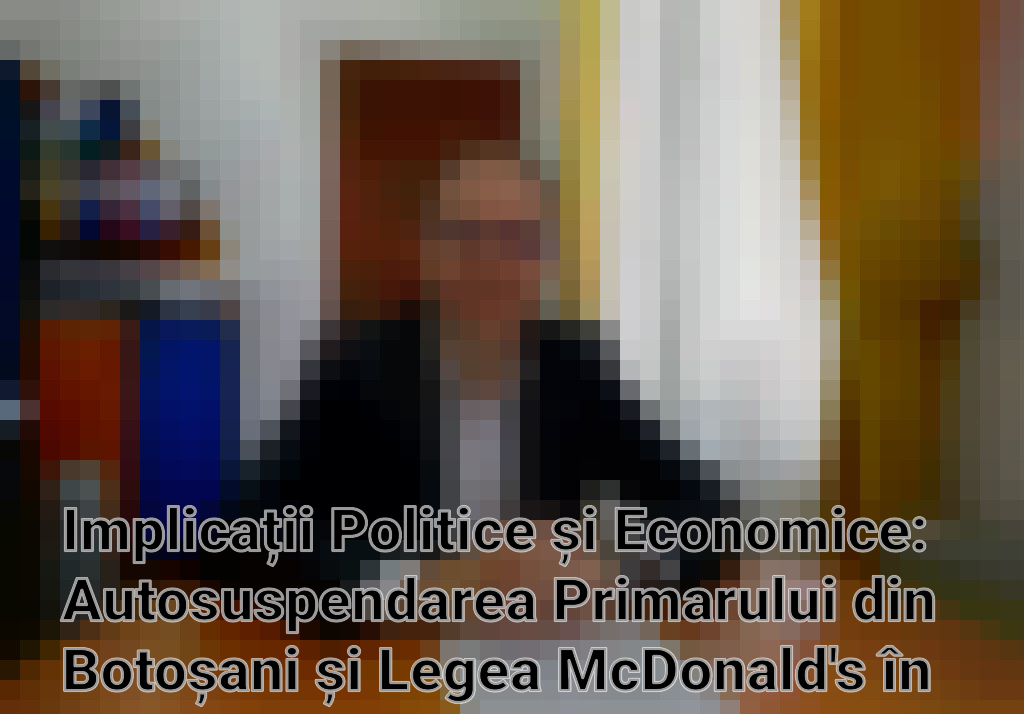 Implicații Politice și Economice: Autosuspendarea Primarului din Botoșani și Legea McDonald's în Contextul Crizei Ucrainene Imagini