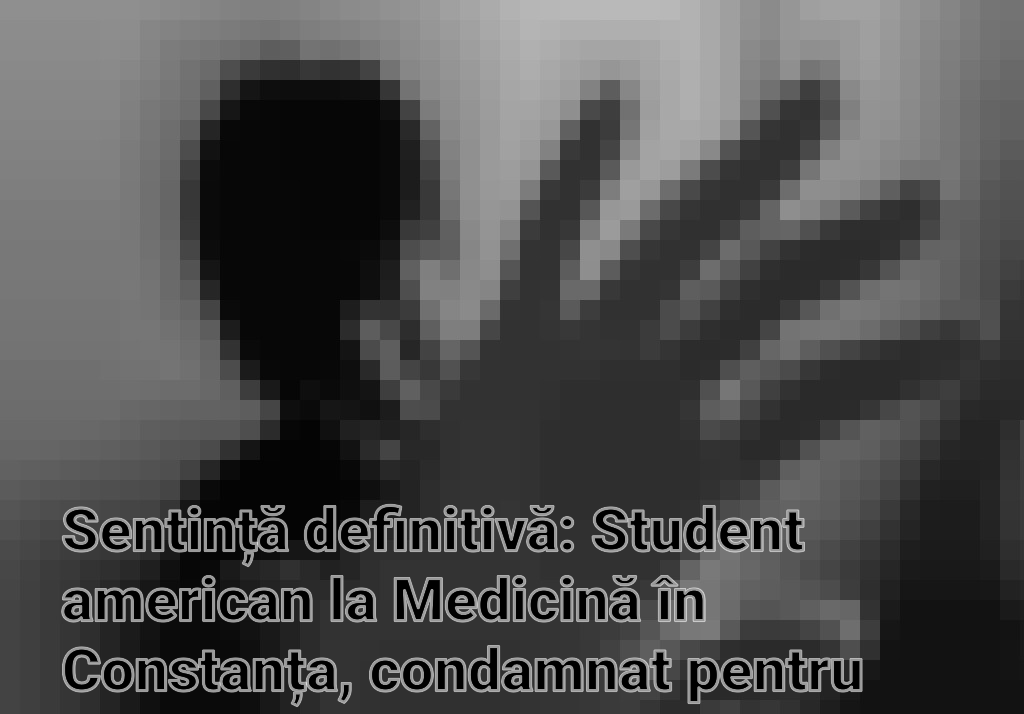 Sentință definitivă: Student american la Medicină în Constanța, condamnat pentru viol și drogarea victimelor