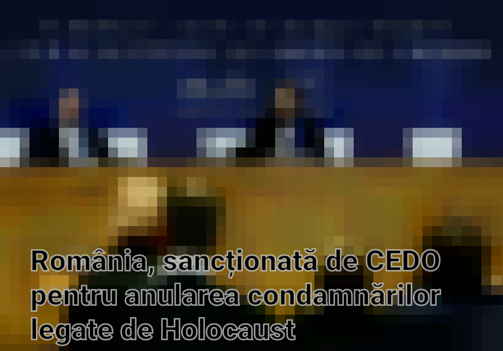România, sancționată de CEDO pentru anularea condamnărilor legate de Holocaust