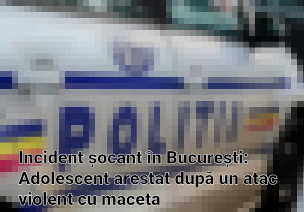 Incident șocant în București: Adolescent arestat după un atac violent cu maceta