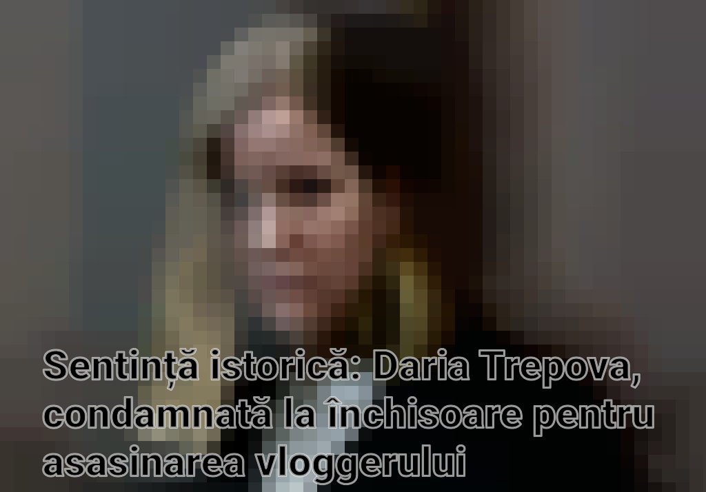 Sentință istorică: Daria Trepova, condamnată la închisoare pentru asasinarea vloggerului pro-război Vladlen Tatarski