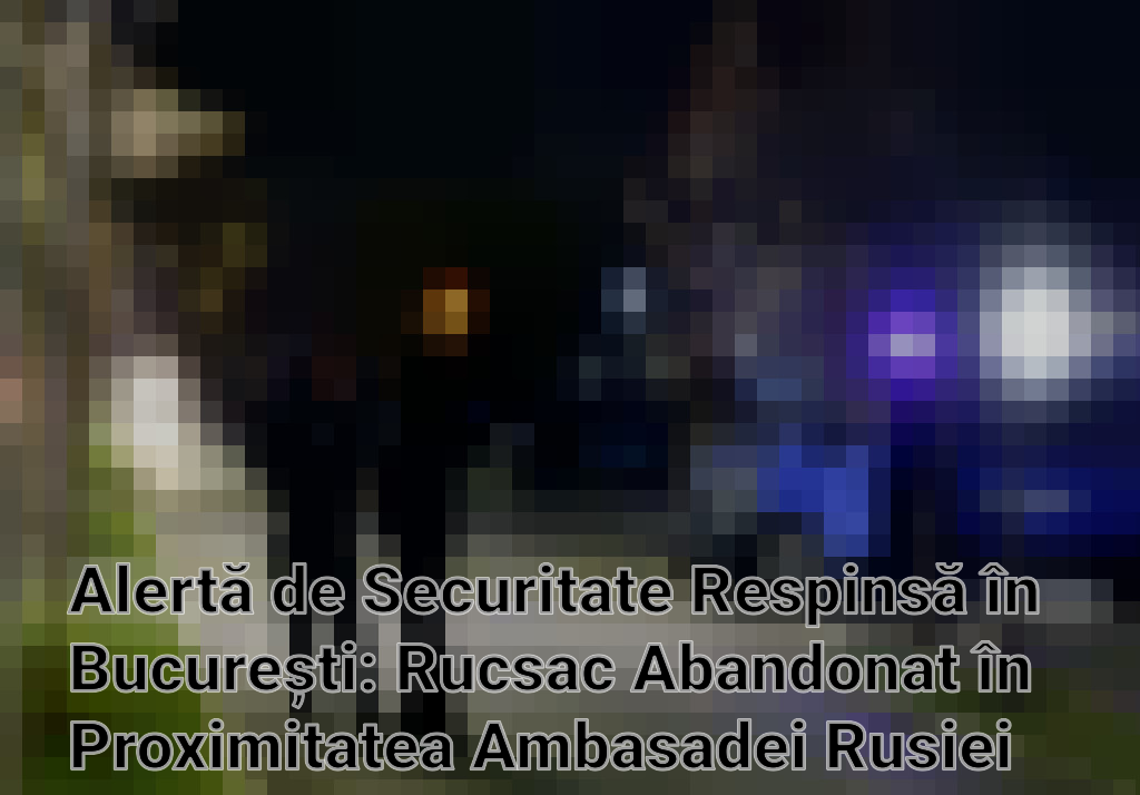 Alertă de Securitate Respinsă în București: Rucsac Abandonat în Proximitatea Ambasadei Rusiei