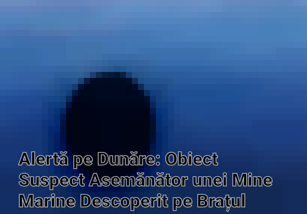 Alertă pe Dunăre: Obiect Suspect Asemănător unei Mine Marine Descoperit pe Brațul Chilia Veche Imagini