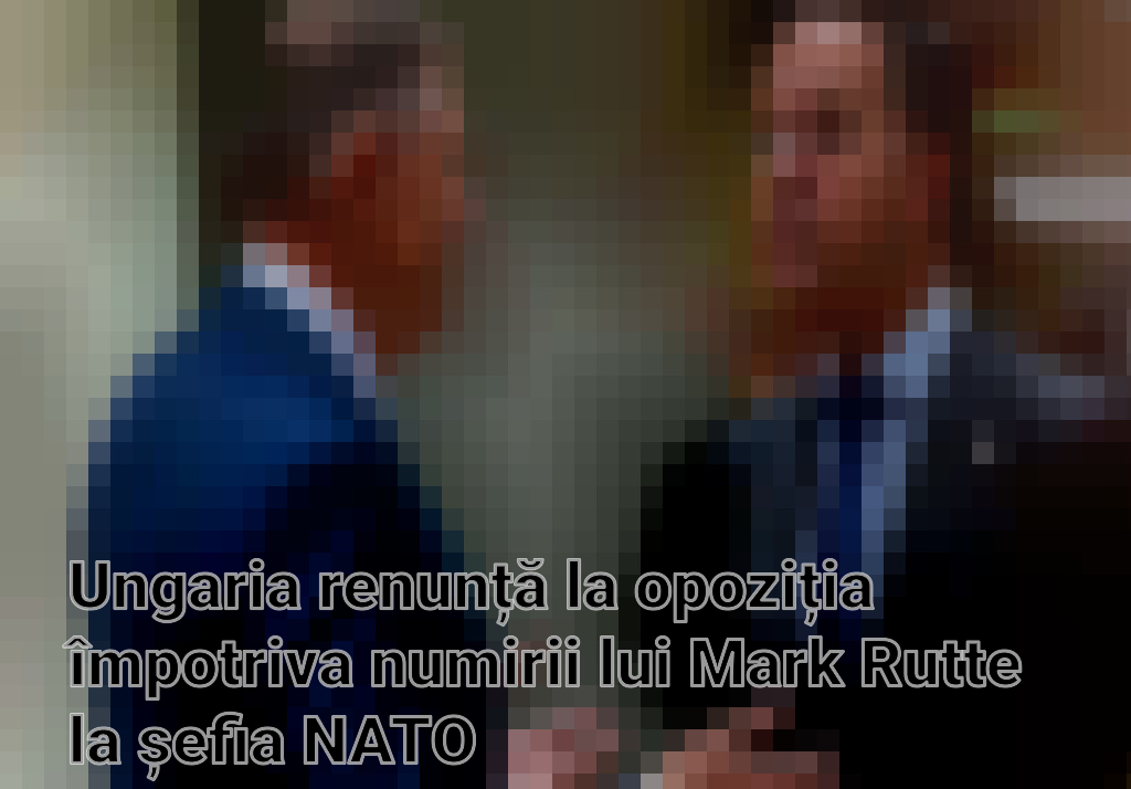 Ungaria renunță la opoziția împotriva numirii lui Mark Rutte la șefia NATO Imagini